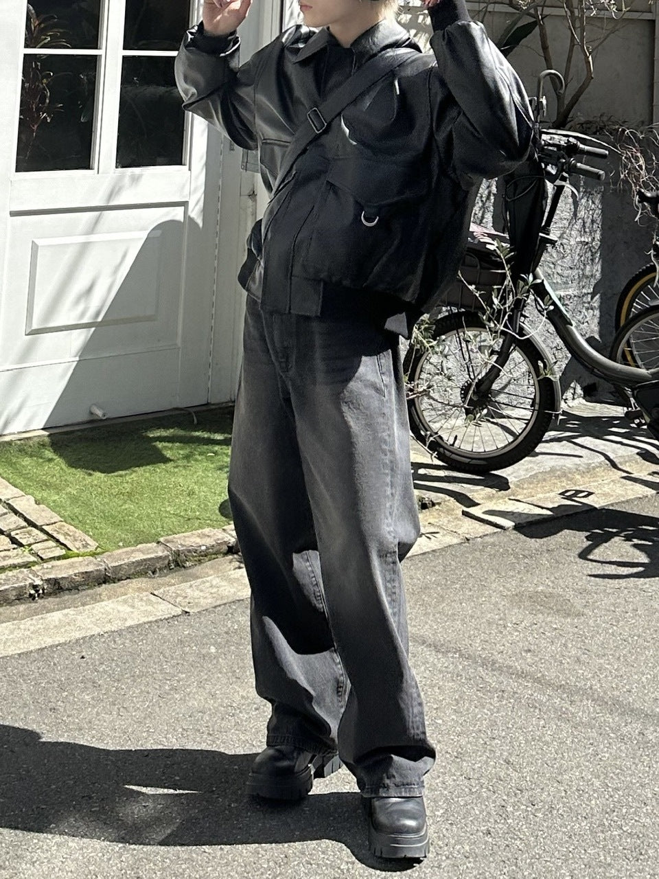 大阪店WEB限定受注制【Chikashitsu +】vintage color wash wide denim pants (3color)