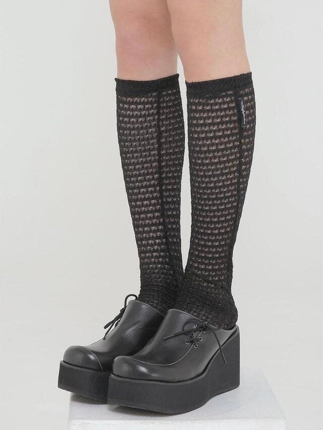 【Uglyshadow】MESH KNEE SOCKS