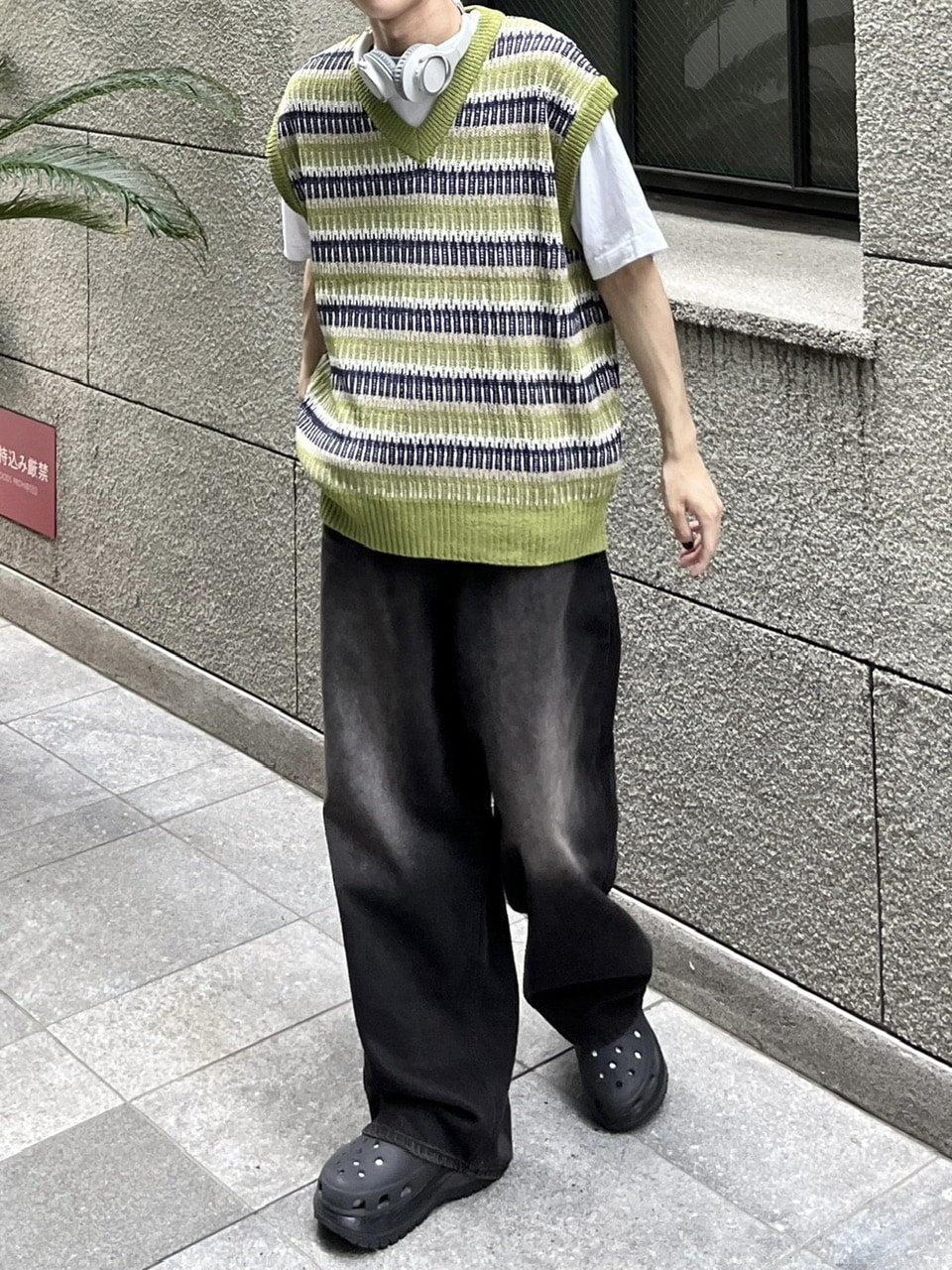【youll】vintage wash denim wide pants (2color)