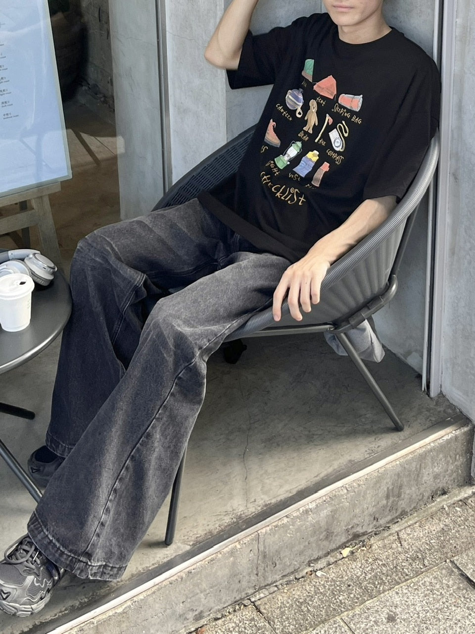 受注制【youll】camp check list tee (3color)