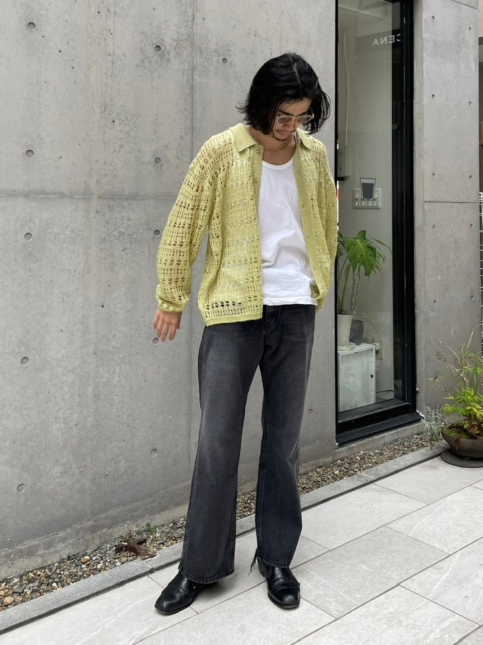受注制【Chikashitsu +】pastry collar knit cardigan (5color)
