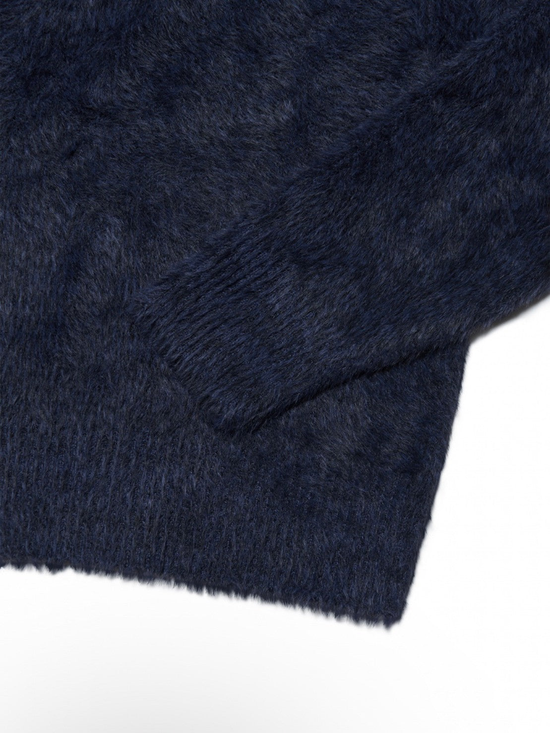 【NOMANUAL】HIGH NECK HAIRY KNIT ZIP-UP