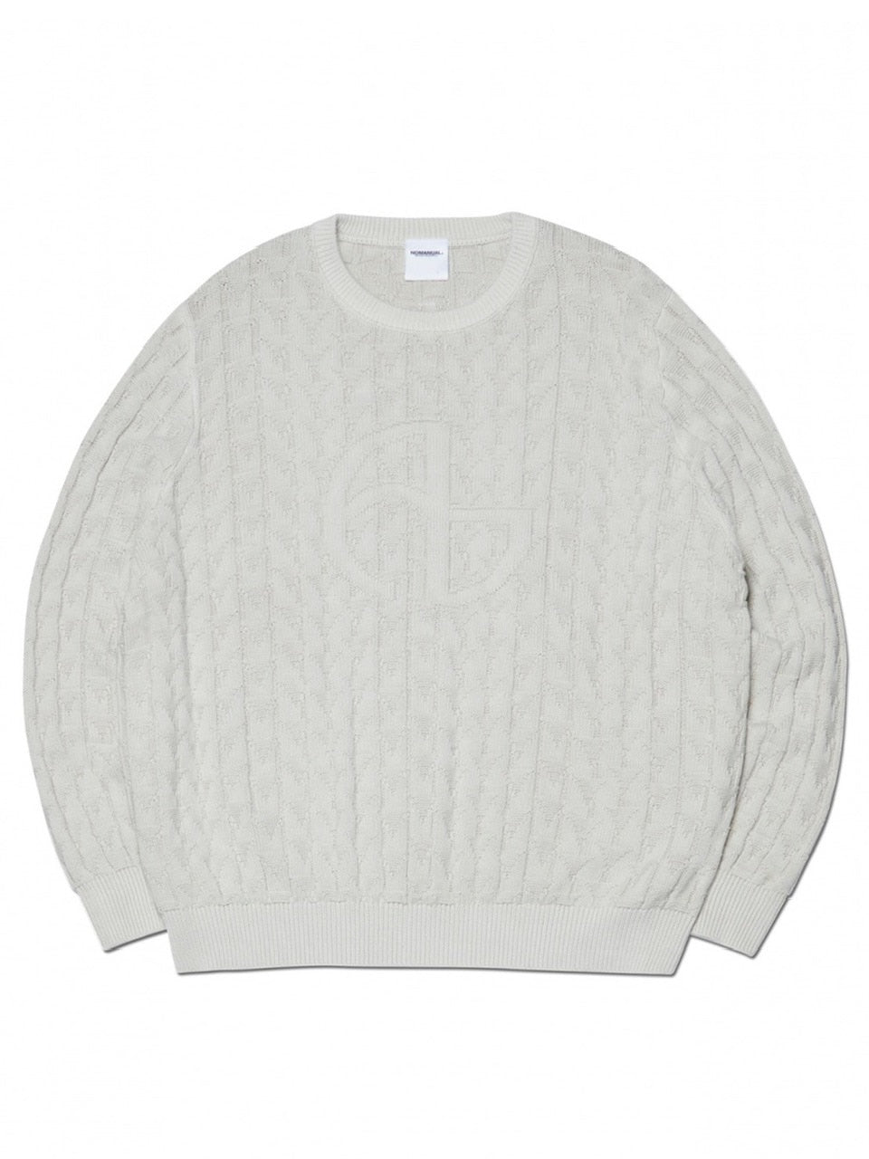 【NOMANUAL】SYMBOL JACQUARD KNIT / 【ノーマニュアル】シンボルジャガード長袖ニット