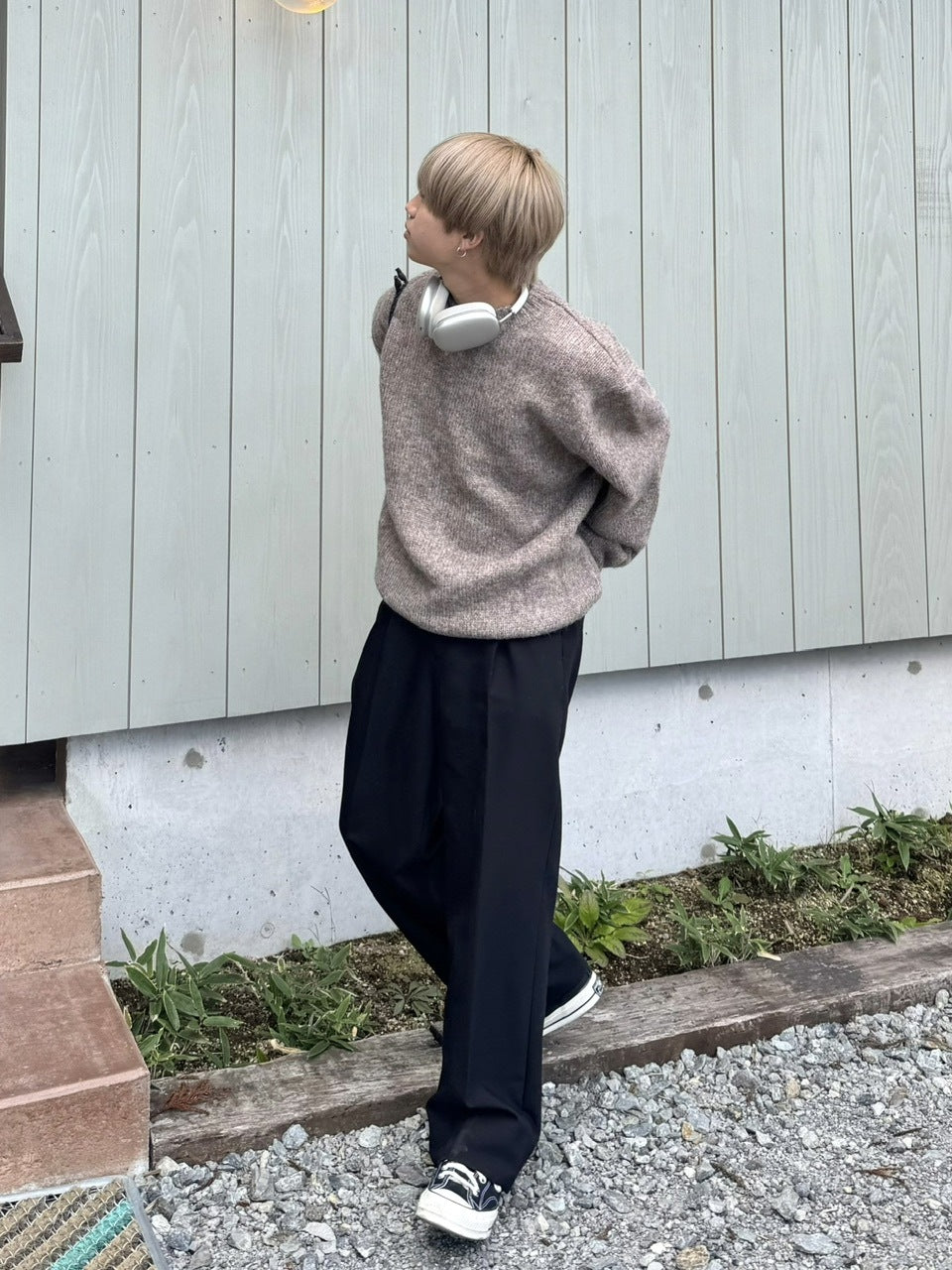 受注制【RENOL】wool mix round knit (4color)