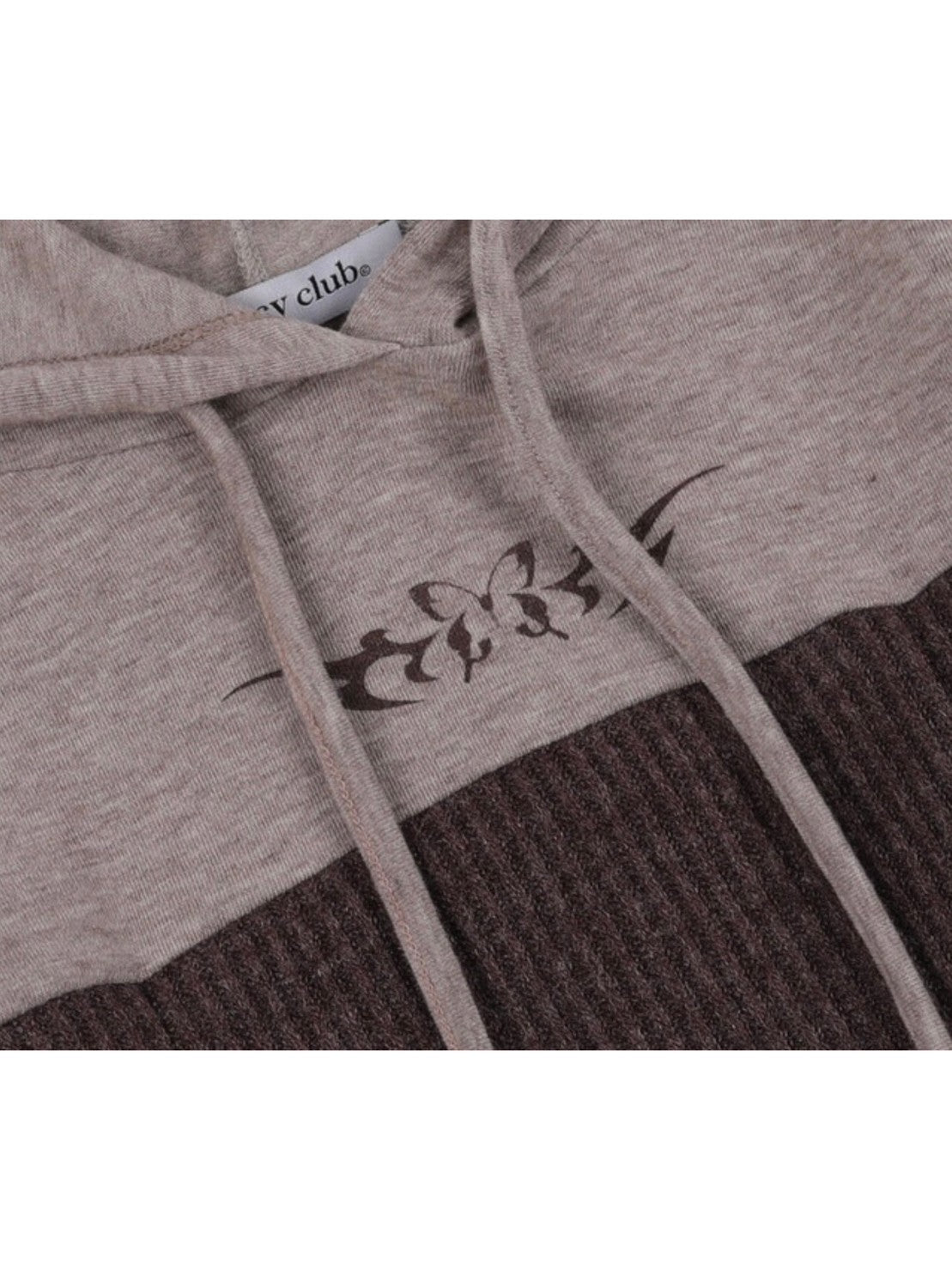 【FANCY CLUB】BOW RIBBED LAYERED HOODIE PART 1