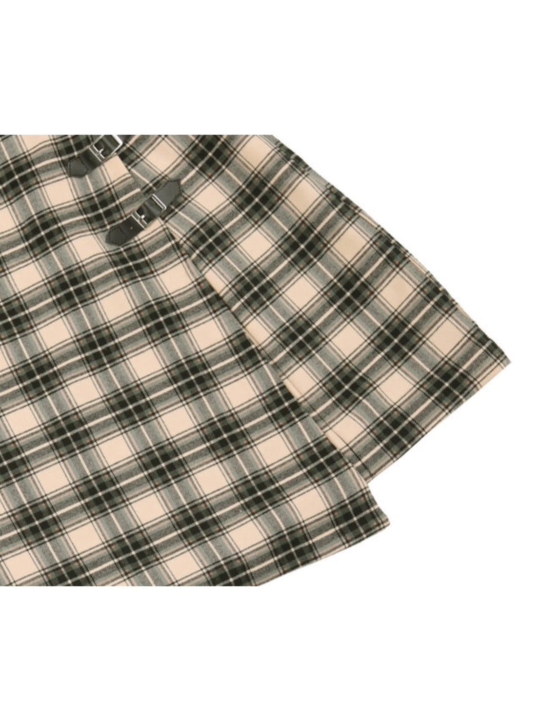 【FANCY CLUB】CHECK BUCKLE WRAP SKIRT / 【ファンシークラブ】チェックバックルラップミニスカート