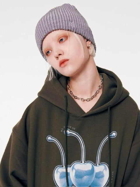 【runningHIGH】GLITTER LOGO TWO TONE BEANIE