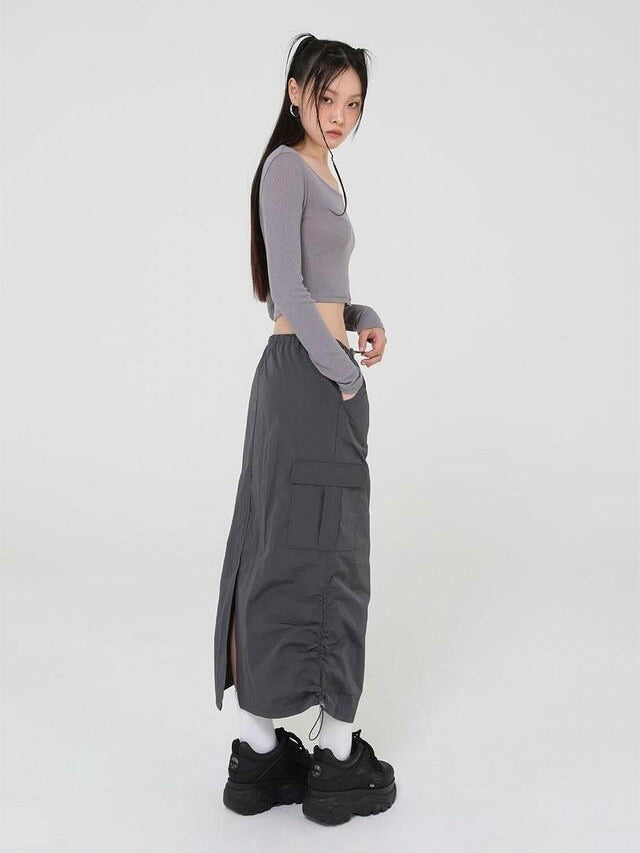【Uglyshadow】OFFICIAL SHIRRING SKIRT