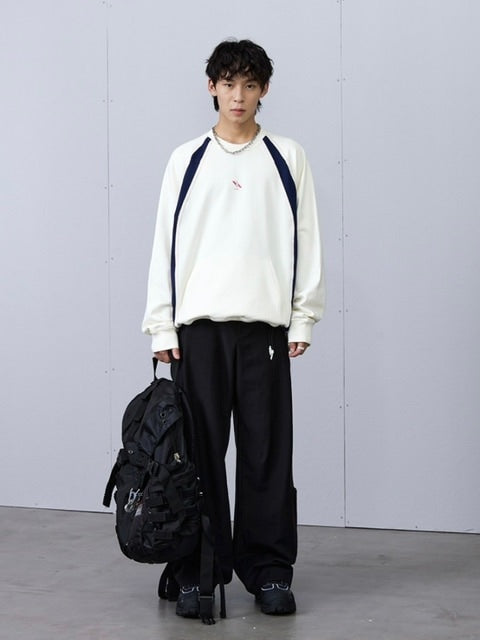 【ARCH by ROARINGWILD】STITCH PATCHWORK SWEATERSHIRT