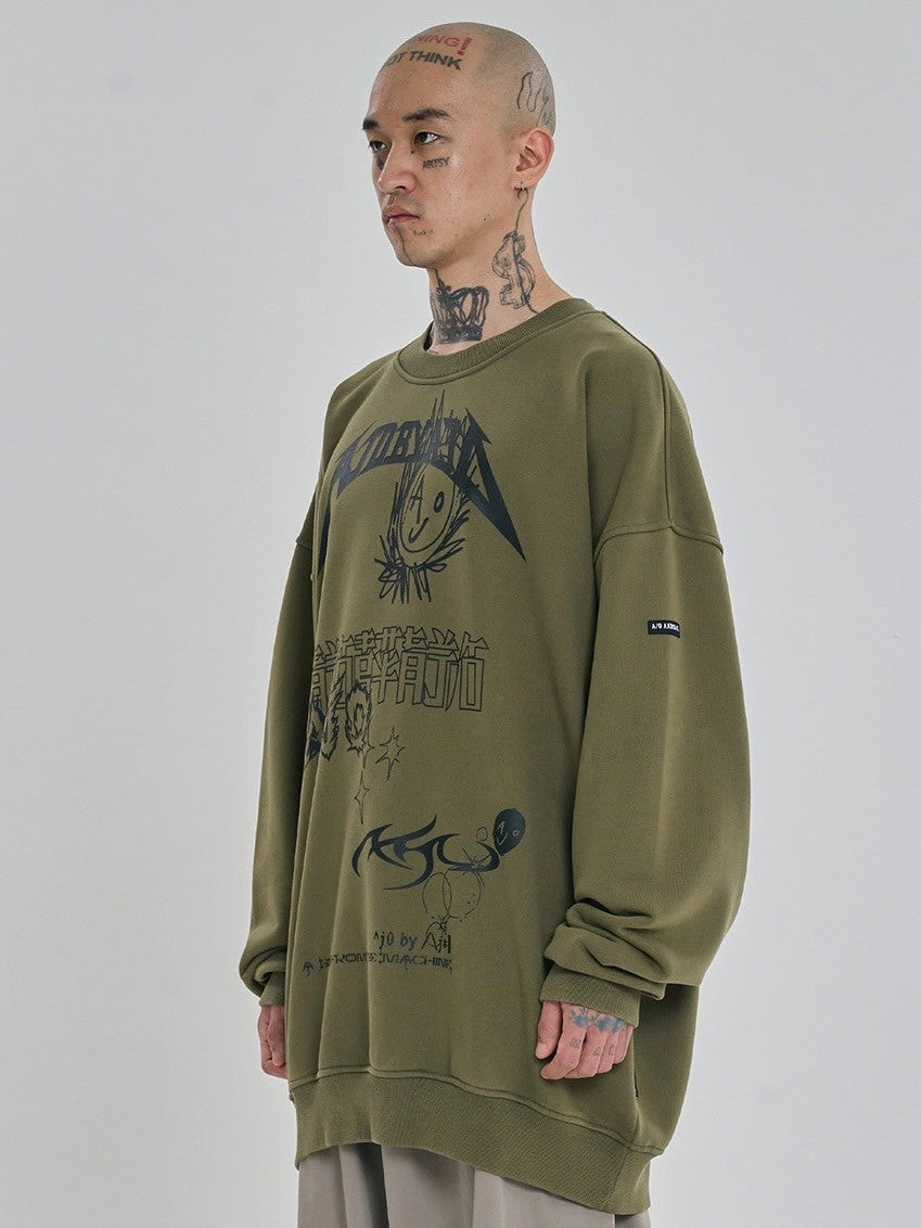 【AJOBYAJO】AJOLICA Collage Sweatshirt