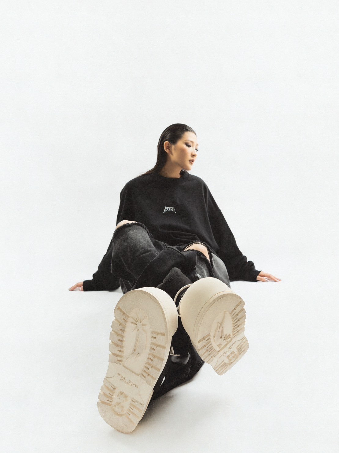 【F.V.V.O】THICK SOLED HIGH TOP BOOTS / 【フリーワールドオーダー(エフヴィーヴィーオー)】スニーカーライクミドルブーツ