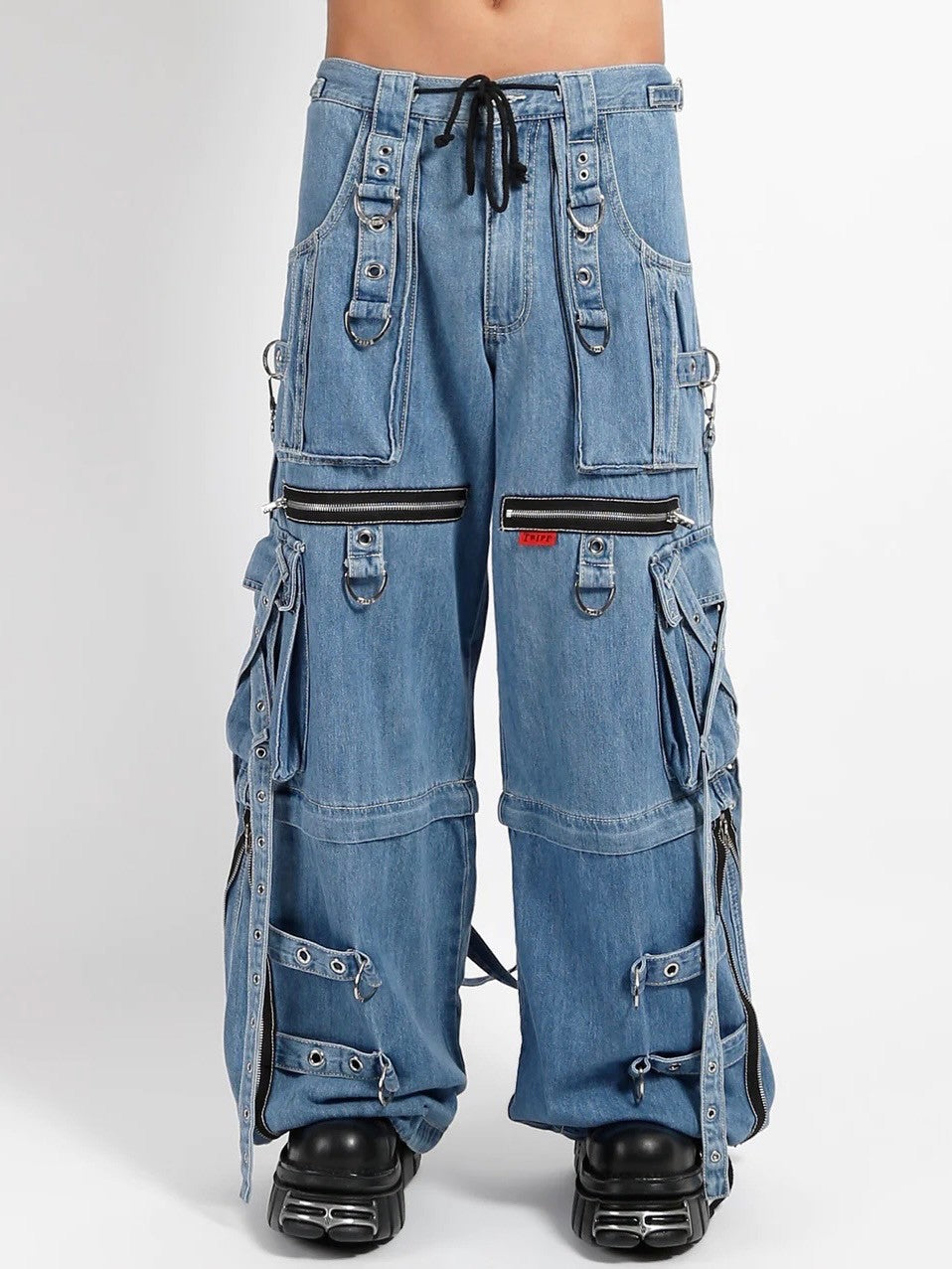 12/31再入荷【TRIPP nyc】X-STRAP PANTS[JM7144M] / 【トリップ エヌワイシー】2wayストラップボンテージジップオフデニムワイドパンツ