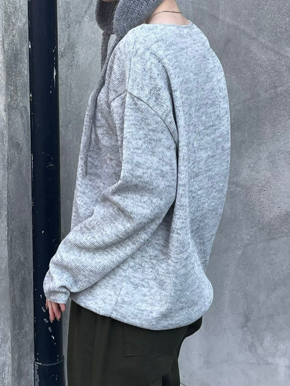 【Chikashitsu +】unisex over knit (4color) / 【チカシツプラス】ユニセックスオーバーサイズ長袖ニット