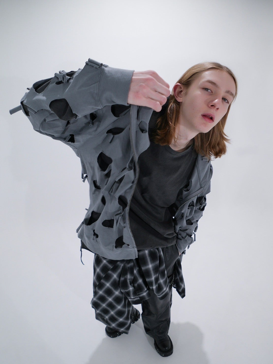 【Bizarre Maiden】damage full zip hoodie