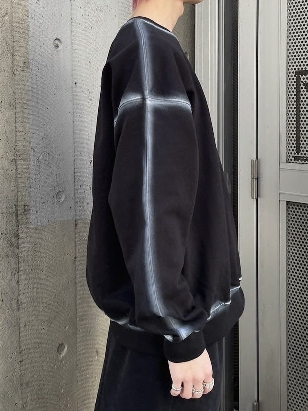 受注制【Never mind the XU】painted mtm (2color) / 【ネバーマインドザエックスユー】ペイントプリント長袖スウェット