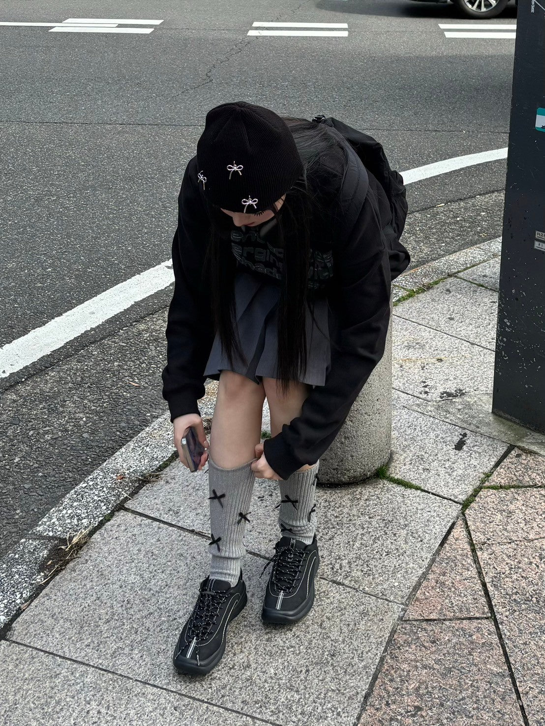 受注制【Chikashitsu + LADIES】ribbon beanie (3color)