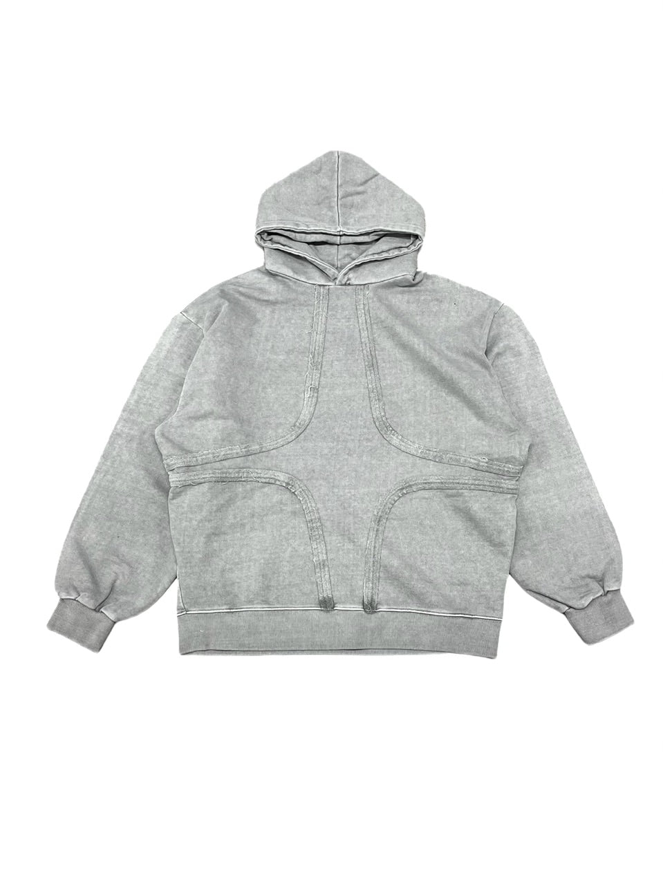 受注制【Never mind the XU】set up design pigment hoodie (2color)