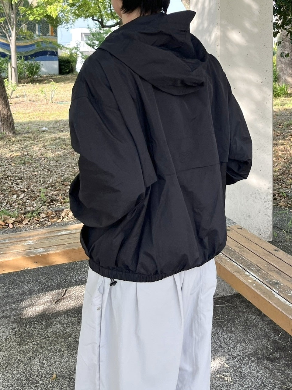 受注制【youll】nylon hooded blouson (2color)