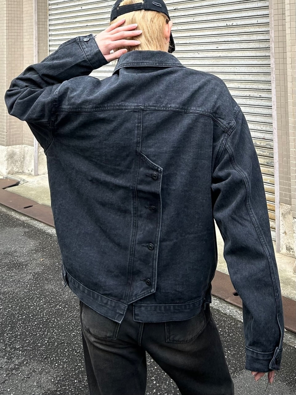 大阪店WEB限定受注制【Chikashitsu +】back design denim jacket