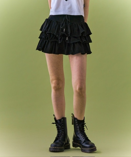 【FANCY CLUB】PUFF SWEAT CANCAN MINI SKIRT