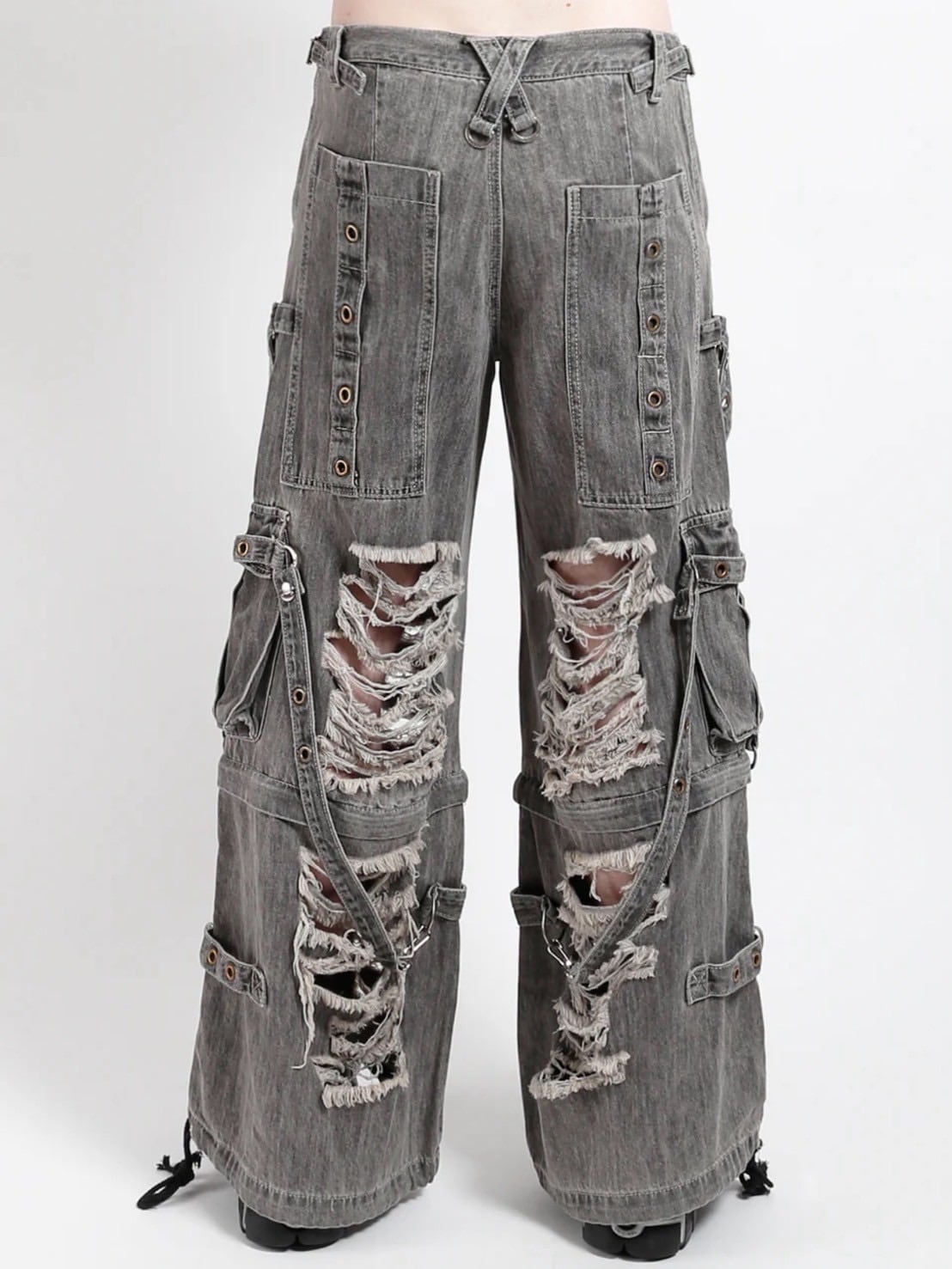 【TRIPP nyc】DENIM STRAP SHREDDER PANT[JM7117MR]