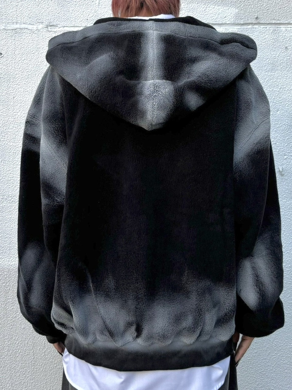 受注制【Never mind the XU】dirty zip up hoodie (2color) / 【ネバーマインド ザ エックスユー】ダーティージップパーカー