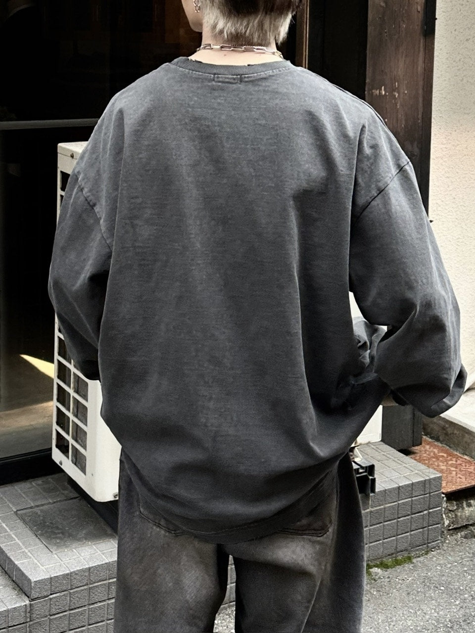 大阪店WEB限定受注制【Chikashitsu +】pigment long sleeve (2color)