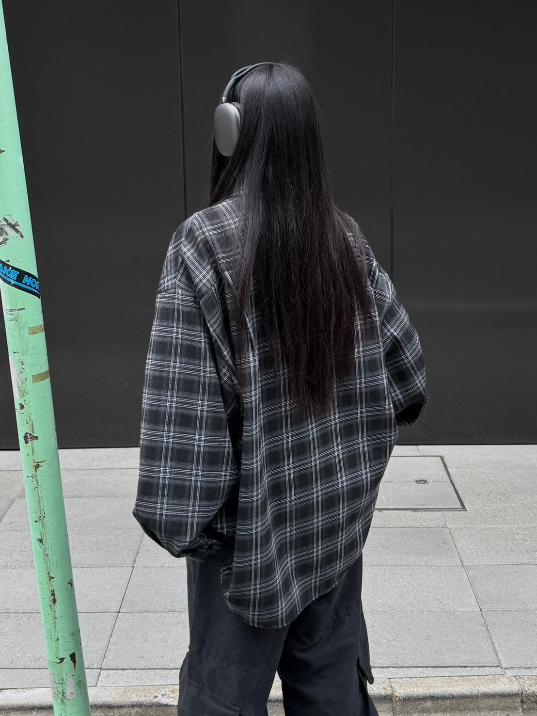 受注制【Chikashitsu +】oversized check shirt