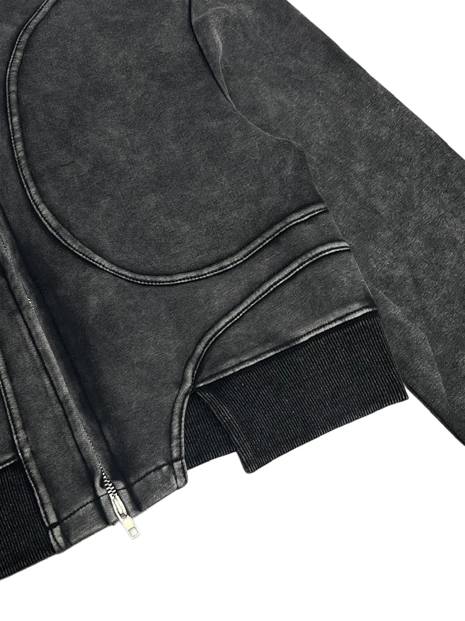 【Never mind the XU】crop zip up hoodie / 【ネバーマインド ザ エックスユー】クロップジップアップパーカー