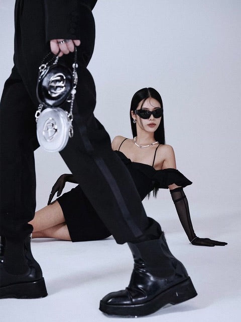 【BLACK PURPLE】Mochi slingback