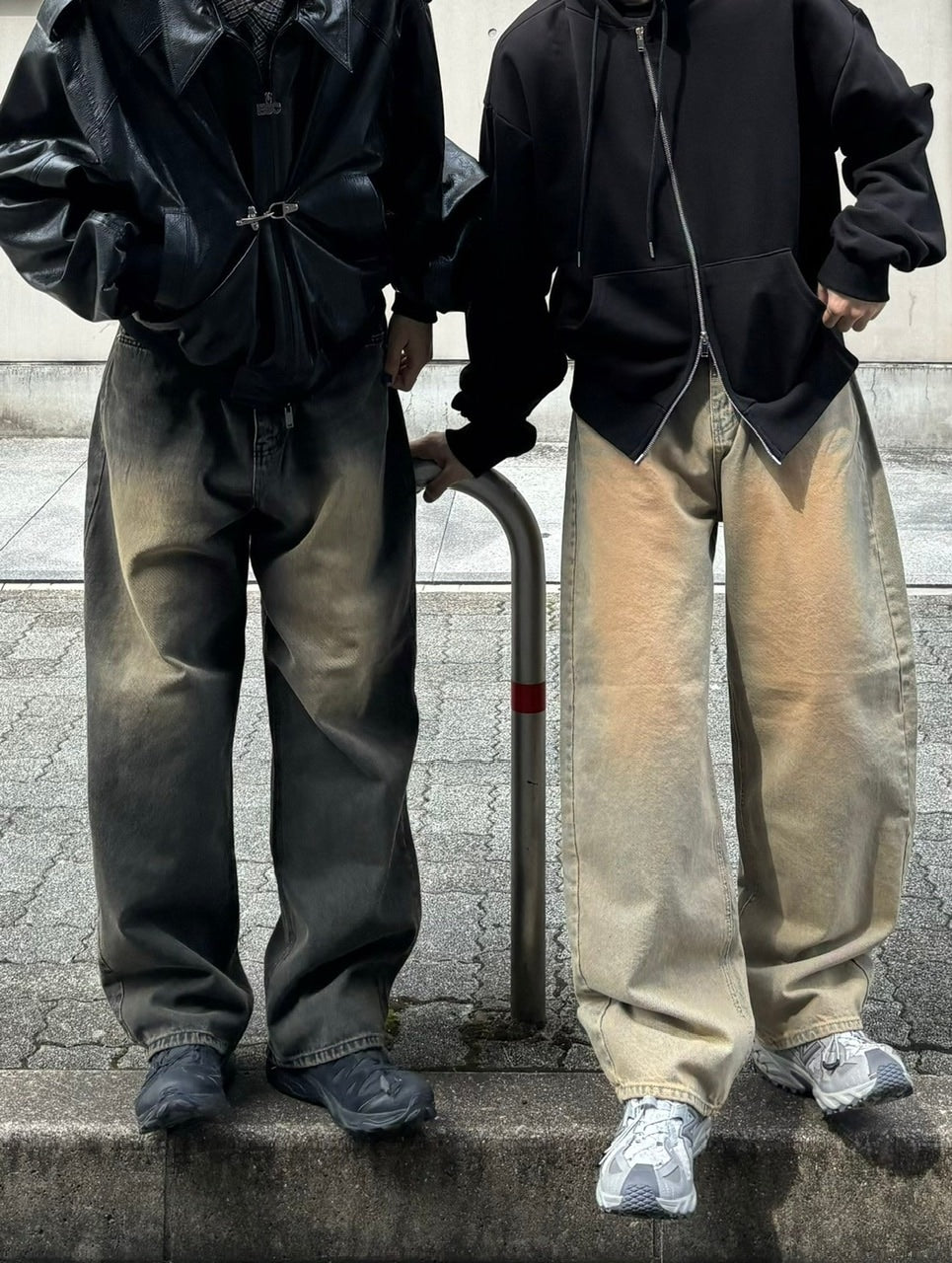 【Chikashitsu +】vintage wash semi wide denim pants 3 / 【チカシツプラス】ヴィンテージウォッシュセミワイドデニムパンツ