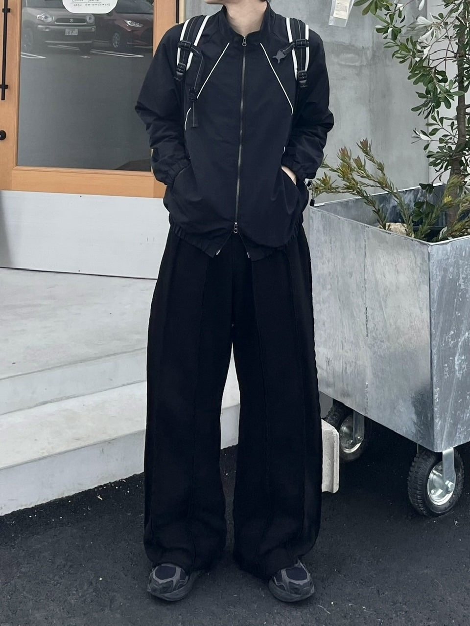 【youll】reverse wide sweat pants (2color)