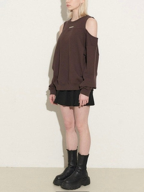 【ROCK CAKE】Open Shoulder Sweatshirt