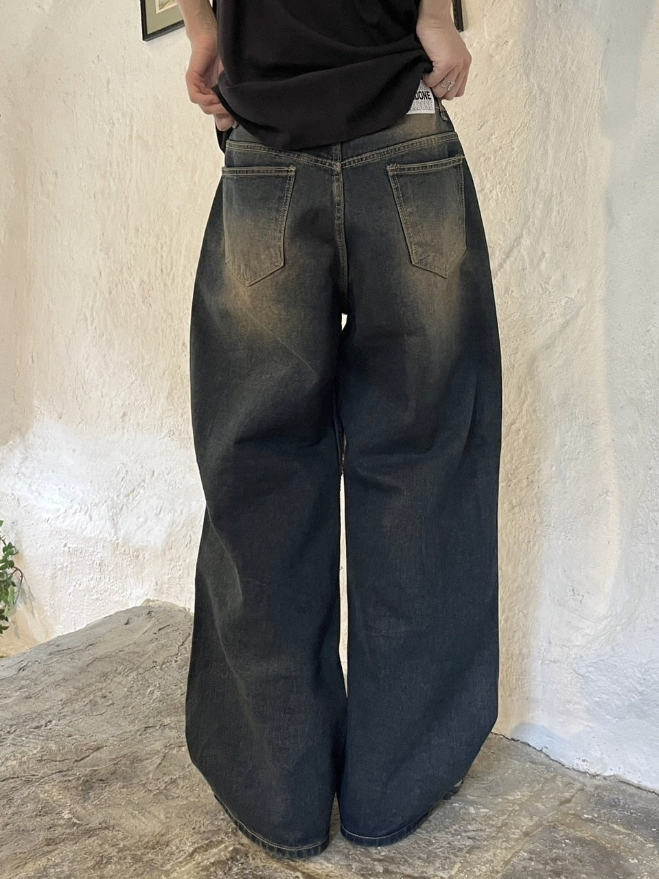 受注制【youll】vintage double knee denim pants