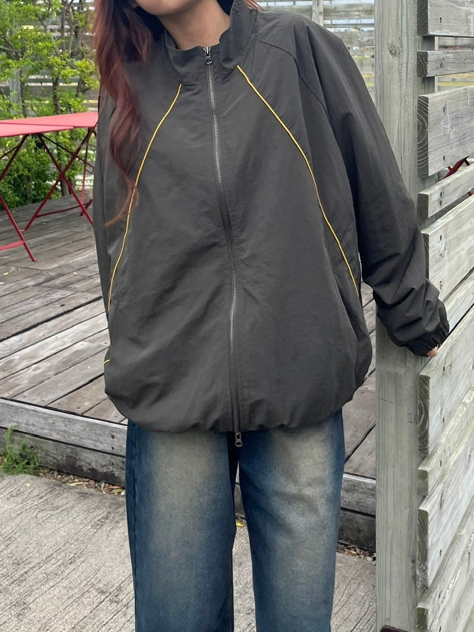 受注制【youll】piping nylon jacket (2color)