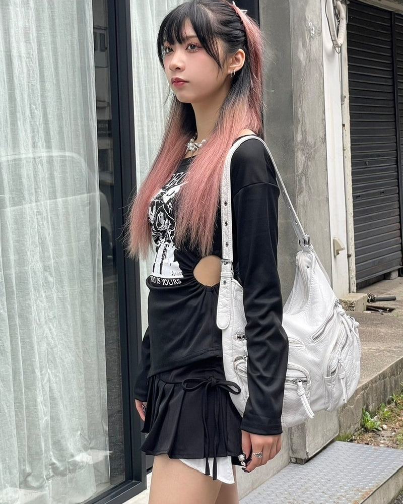 受注制【Never mind the XU】leather shoulder bag (2color) / 【ネバーマインドザエックスユー】レザーショルダーバッグ