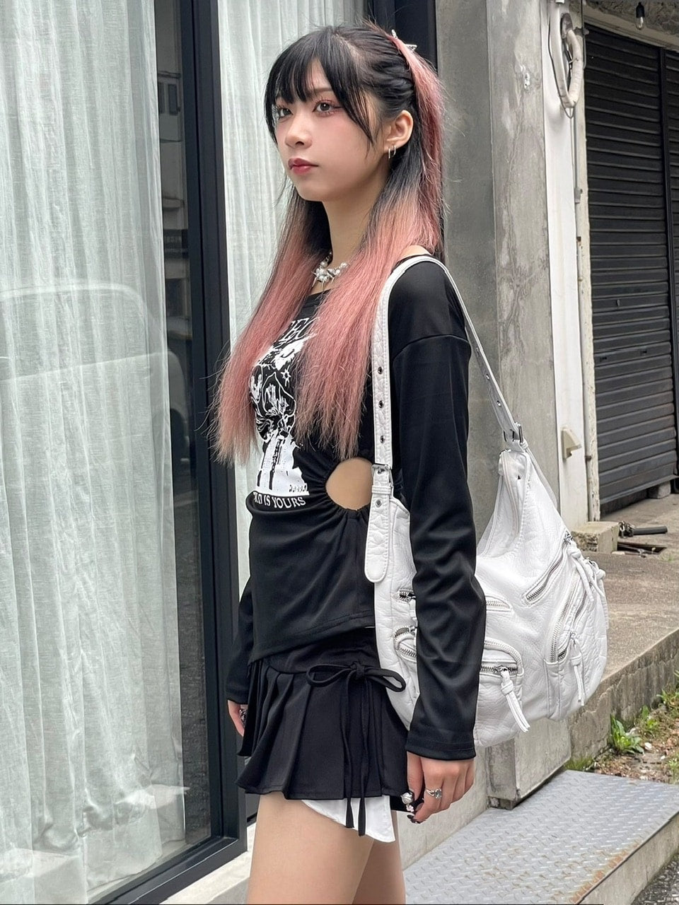 受注制【Never mind the XU】leather shoulder bag (2color) / 【ネバーマインドザエックスユー】レザーショルダーバッグ