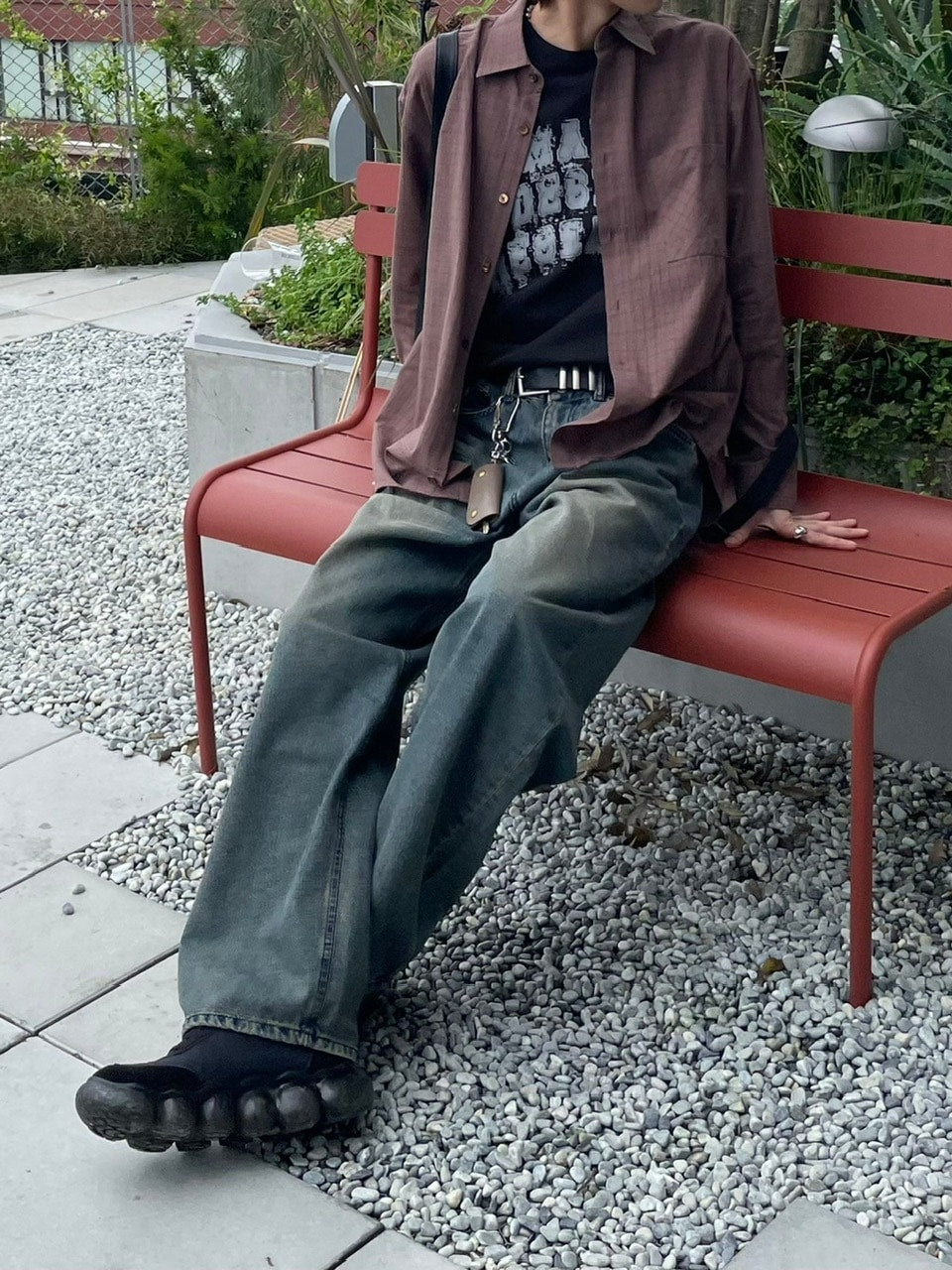 受注制【Chikashitsu +】2way vegan leather pocket bag / 【チカシツプラス】ツーウェイヴィーガンレザーポケットバッグ