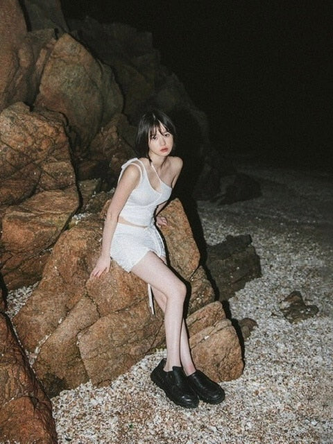 【FLAREUP】[SET] Handmade Twisted Layered Top