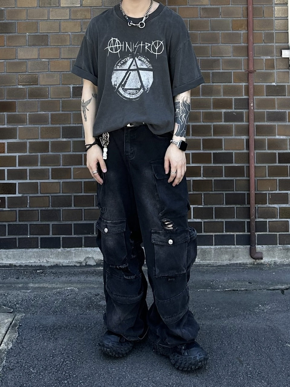 大阪店WEB限定受注制【Chikashitsu +】oversized ministry t-shirt