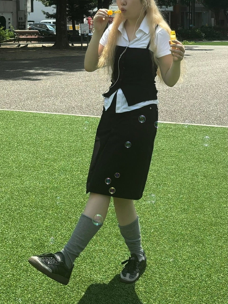 受注制【OaKS】choker set 2way camisole (3color)