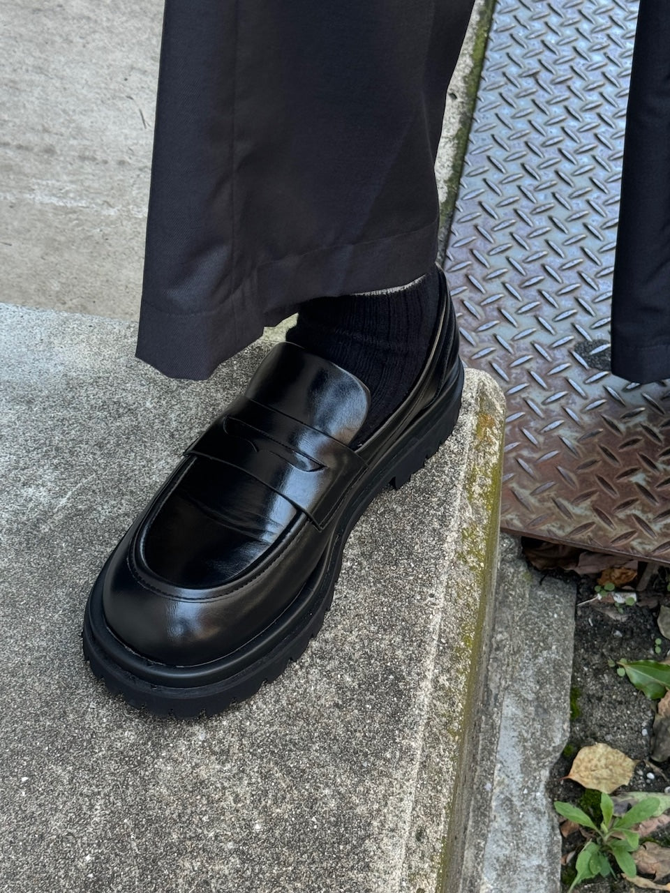 受注制【Chikashitsu +】double sole loafer