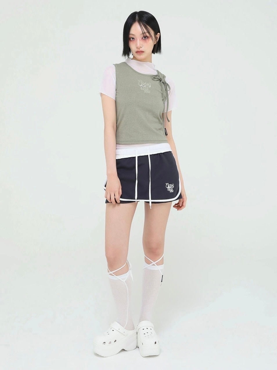 【Uglyshadow】PIGMENT MASH SLEEVELESS SET