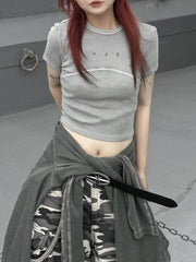 受注制【Never mind the XU】pigment rib crop tee (3color)