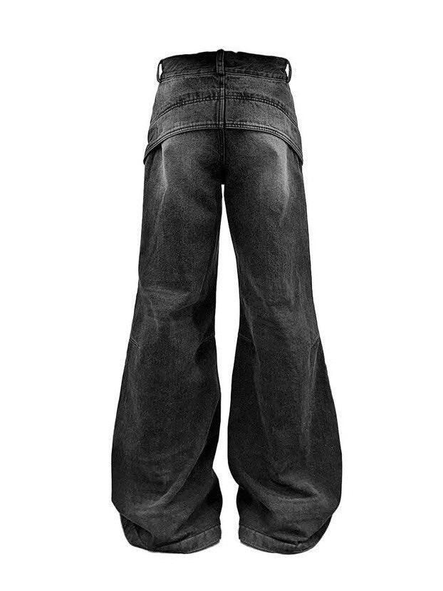 【IFEELLUCKY】Wide flare placket pants / 【アイフィールラッキー】ワイドフレアプラケットデニムパンツ