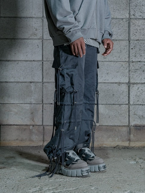 【DIG YOUR OWN GRAVE】WASHING TECH FLAIR PANTS (2color) / 【ディグユアオウングレイブ】ウォッシングテックフレアカーゴパンツ