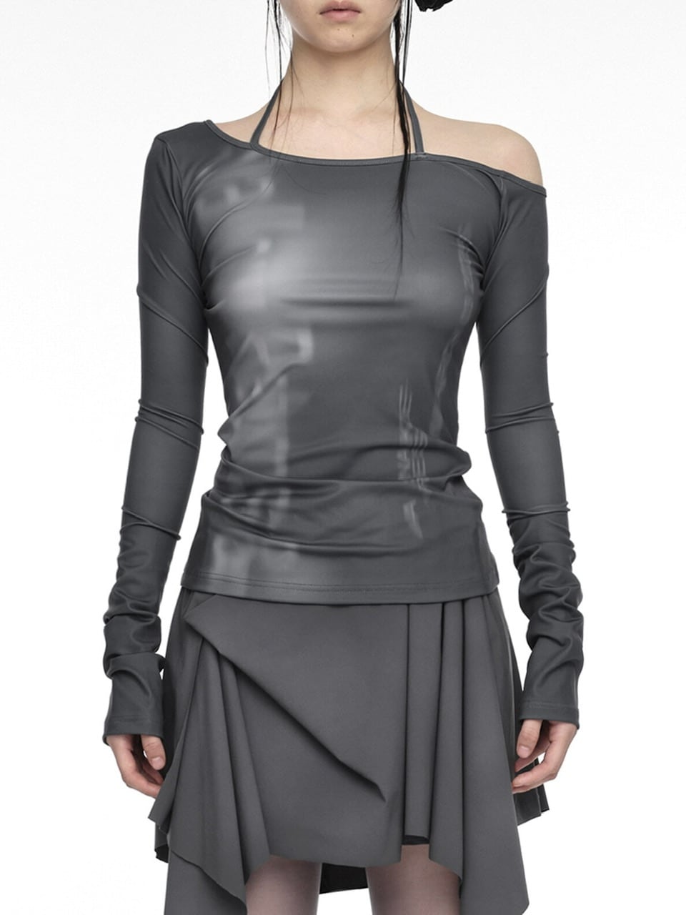 【NACHE】HALTER SLIM FIT LONG SLEEVE