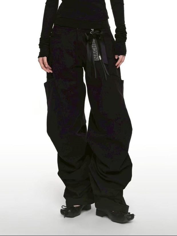 【NACHE】PINTUCK WIDE PANTS (UNISEX)