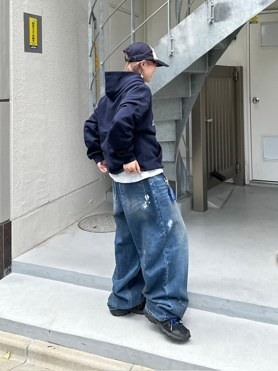 受注制【Chikashitsu +】painted buggy denim pants / 【チカシツプラス】ペイントバギーパンツデニムパンツ