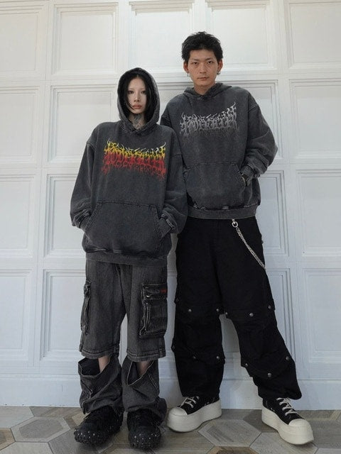 【LOVE KILLER】Graphic black letter logo hoodie